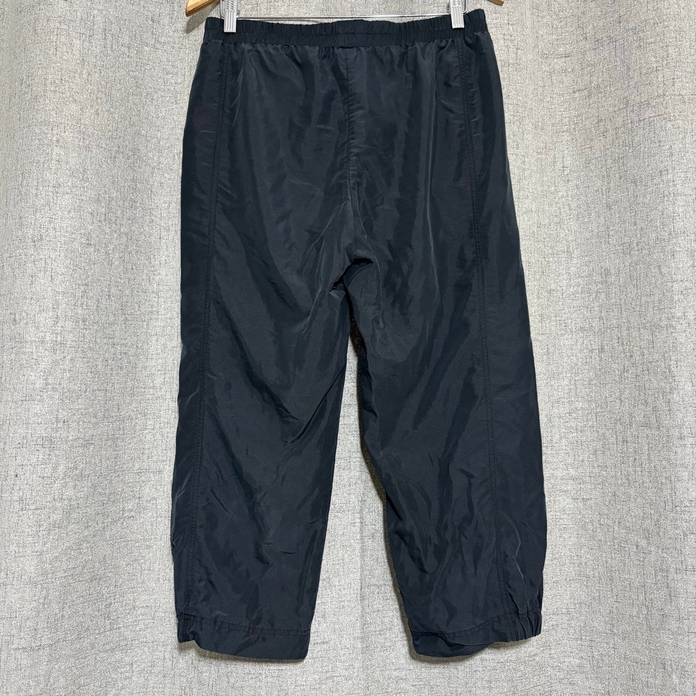 Ellen Tracy Pants Women Medium Black Modal Elastic Waist Cropped Gold Zip Pocket - Picture 2 of 7